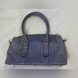 Dooney & Bourke Lilac Alligator Crocodile Leather Domed Satchel Nile Collection
